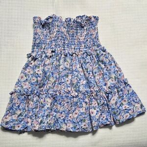 Floral Smocked A-Line Skirt